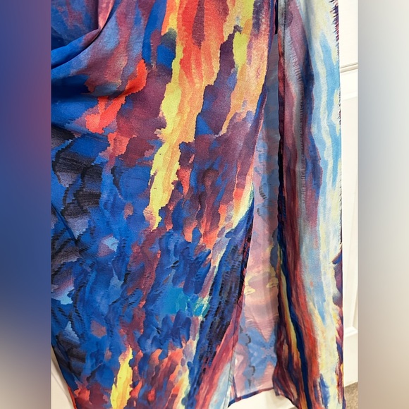 Lulus Blue V-neck Maxi Dress - Small - NWT - Picture 2 of 8